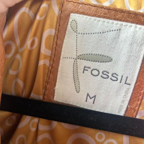 Fossil Tan Leather Jacket - Picture 2 of 5